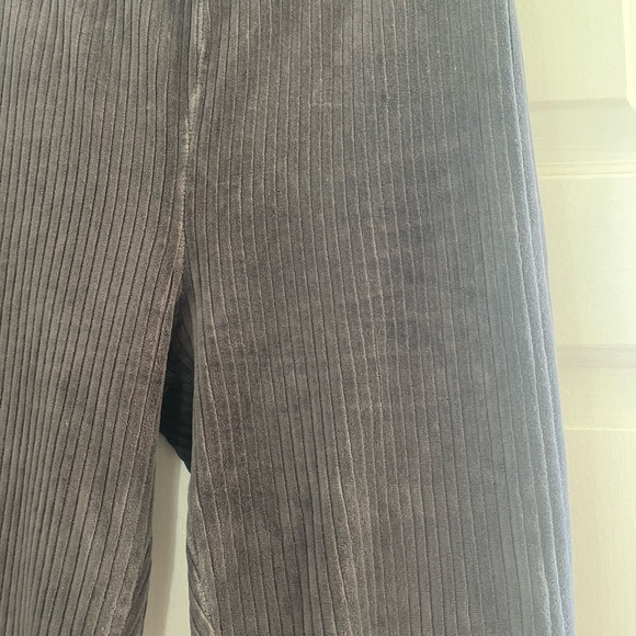 Aerie Ribbed Velour Flare Pants in Gray - Picture 3 of 5